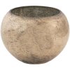 Clayre & Eef 6GL3594 Portacandelitas Ø 19x14 cm Portavelas de cristal plateado