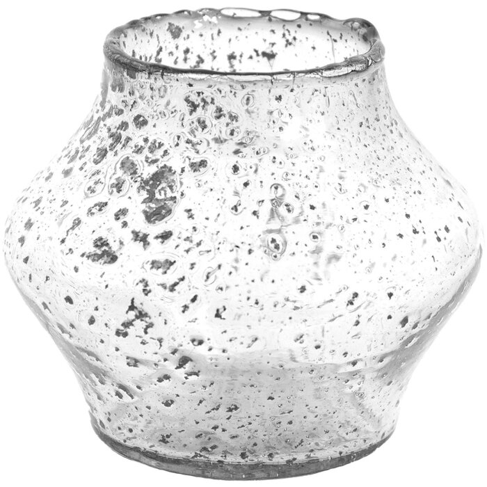 Clayre & Eef 6GL3623 Portacandelitas Ø 15x13 cm Portavelas de cristal
