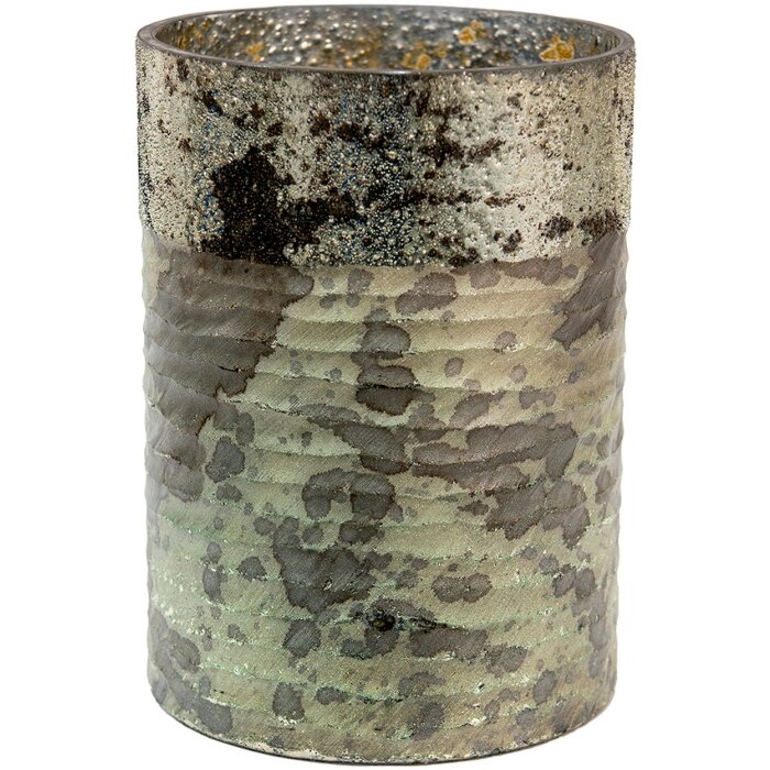 Clayre & Eef 6GL3637 Farol Ø 18x25 cm Verde Luz de Viento
