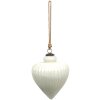 Clayre & Eef 6GL3681 Bola de Navidad Ø 17x20 cm Bola de Navidad Blanca XL
