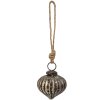 Clayre & Eef 6GL3682 Bola de Navidad Ø 5x5 cm Color Oro - Bola de Navidad Marrón