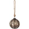 Clayre & Eef 6GL3686 Bola de Navidad Ø 9x9 cm Bola de Navidad Marrón