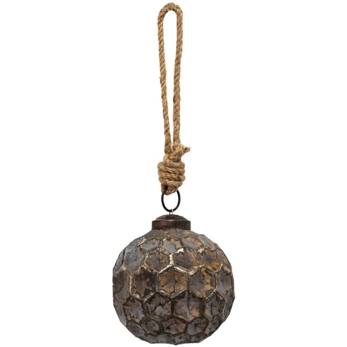 Clayre & Eef 6GL3689 Bola de Navidad Ø 7x7 cm Bola de Navidad Marrón