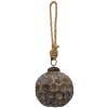 Clayre & Eef 6GL3689 Bola de Navidad Ø 7x7 cm Bola de Navidad Marrón