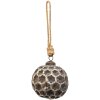 Clayre & Eef 6GL3690 Bola de Navidad Ø 10x10 cm Bola de Navidad Marrón