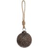 Clayre & Eef 6GL3698 Bola de Navidad Ø 7x7 cm Bola de Navidad Marrón