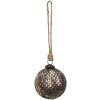 Clayre & Eef 6GL3699 Bola de Navidad Ø 9x9 cm Bola de Navidad Marrón