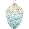 Clayre & Eef 6GL3716 Bola de Navidad Ø 9x14 cm Bola de Navidad Turquesa - Beige