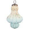 Clayre & Eef 6GL3718 Bola de Navidad Ø 8x12 cm Bola de Navidad Turquesa