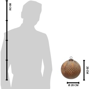 Clayre & Eef 6GL3749 Bola de Navidad Ø 20x20...