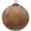 Clayre & Eef 6GL3749 Bola de Navidad Ø 20x20 cm Bola de Navidad marrón XL