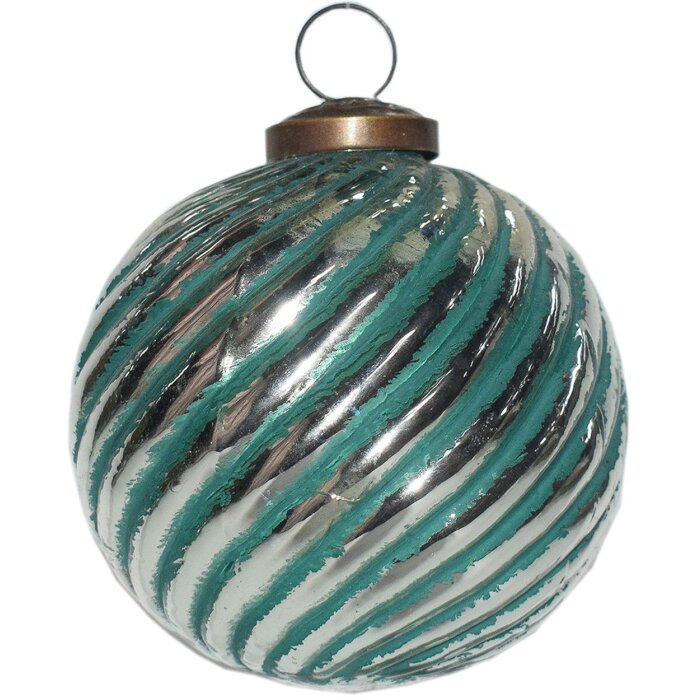 Clayre & Eef 6GL3762 Adorno para árbol de Navidad Ø 10x10 cm Verde - Plateado