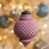 Clayre & Eef 6GL3766 Bola de Navidad Ø 8x10 cm Bola de Navidad Rosa