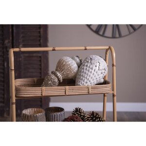 Clayre & Eef 6GL3773 Adornos de Navidad Ø 12x25 cm Marrón - Blanco Adornos de Navidad XL