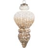 Clayre & Eef 6GL3773 Adornos de Navidad Ø 12x25 cm Marrón - Blanco Adornos de Navidad XL