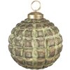 Clayre & Eef 6GL3785 Adornos de Navidad Ø 10x10 cm Verde - Marrón Adornos de Navidad