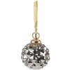 Clayre & Eef 6GL3812 Bola de Navidad Ø 8x11 cm Bola de Navidad Plateada