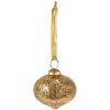 Clayre & Eef 6GL3825 Adorno de Navidad Ø 9x8 cm Adorno de Navidad dorado