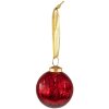 Clayre & Eef 6GL3832 Adornos de Navidad Ø 9x10 cm Adornos de Navidad rojos