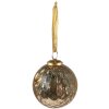 Clayre & Eef 6GL3844 Adorno de Navidad Ø 9x11 cm Adorno de Navidad dorado