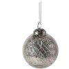 Clayre & Eef 6GL3847 Bola de Navidad Ø 9x10 cm Bola de Navidad Plateada