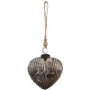 Clayre & Eef 6GL3849 Adorno de Navidad 7x4x8 cm Adorno de Navidad gris