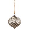 Clayre & Eef 6GL3853 Bola de Navidad 12x12x12 cm Bola de Navidad Beige