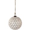 Clayre & Eef 6GL3870 Bola de Navidad Ø 15x15 cm Bola de Navidad Blanca