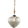Clayre & Eef 6GL3879 Bola de Navidad 11x5x12 cm Bola de Navidad Plateada