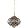 Clayre & Eef 6GL3895 Bola de Navidad Ø 15x15 cm Bola de Navidad Plateada
