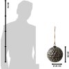 Clayre & Eef 6GL3919 Bola de Navidad Ø 20x20 cm Bola de Navidad Negra XL