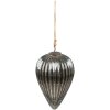 Clayre & Eef 6GL3928 Bola de Navidad Ø 16x25 cm Bola de Navidad Plateada XL