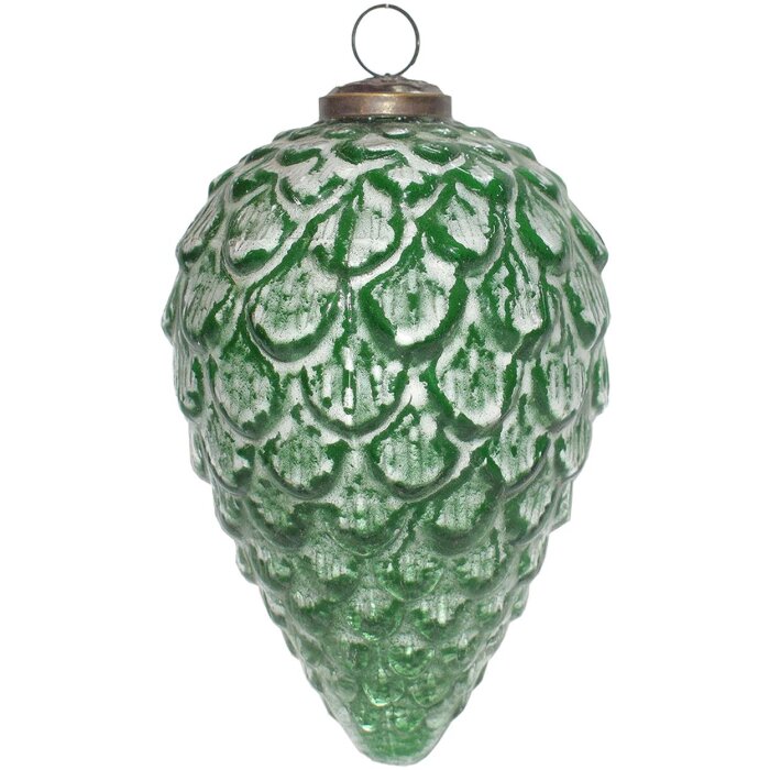 Clayre & Eef 6GL4044 Adornos para el árbol de Navidad Ø 10x16 cm Verde