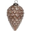 Clayre & Eef 6GL4045 Bola de Navidad Ø 10x16 cm Marrón - Blanca