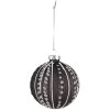 Clayre & Eef 6GL4154 Adornos para el árbol de Navidad Ø 8x8 cm (Juego de 4) Negro