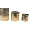 Clayre & Eef 6GL4273 Portacandelitas Ø 10x10 cm Color oro - Marrón Portavelas