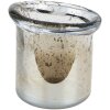 Clayre & Eef 6GL4280 Portacandelitas Ø 10x9 cm Portavelas de vidrio verde