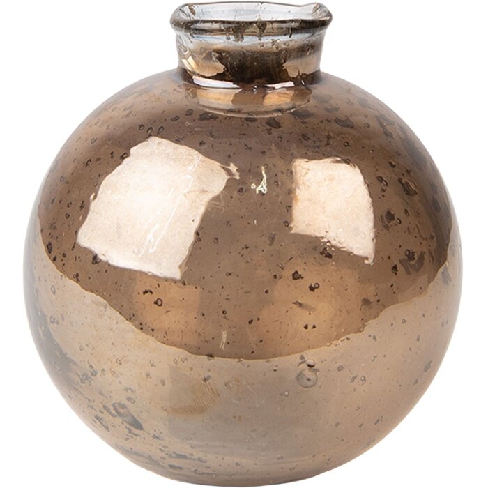 Clayre & Eef 6GL4285 Jarrón Ø 10x10 cm Marrón