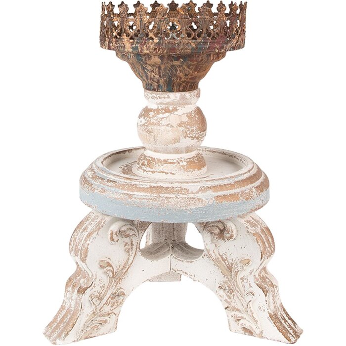Clayre & Eef 6H2180 Candelero Ø 25x34 cm Marrón - Beige