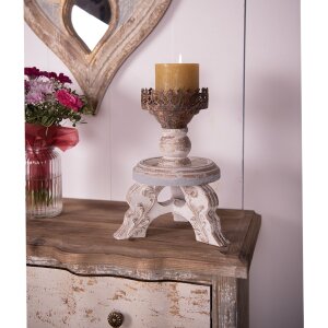 Clayre & Eef 6H2180 Candelero Ø 25x34 cm Marrón - Beige