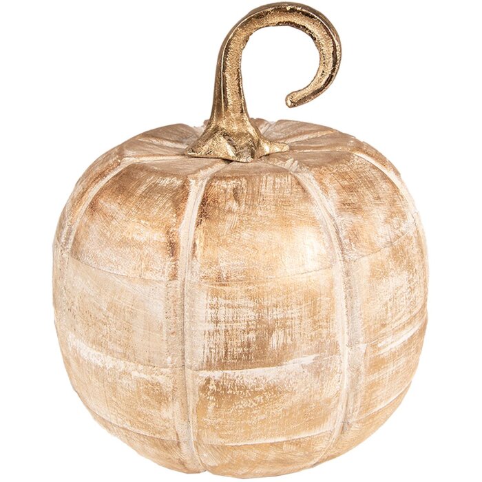 Clayre & Eef 6H2245 Decoración Calabaza Ø 18x18 cm Color oro