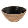Clayre & Eef 6H2248 Bol Decorativo Ø 25x10 cm Madera Negra - Marrón Bol Decorativo