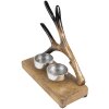 Clayre & Eef 6H2252 Portacandelitas 17x7x17 cm Marrón Portavelas