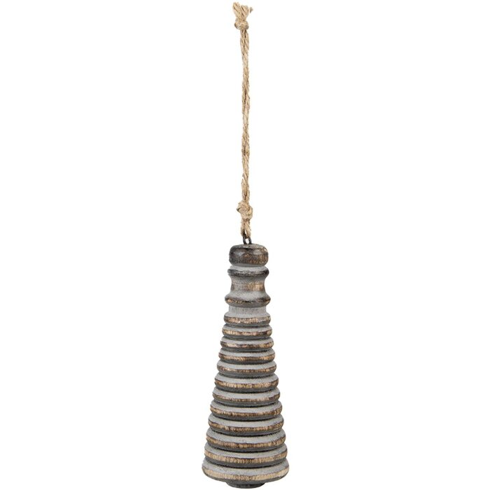 Clayre & Eef 6H2273 Adorno Decoración Ø 6x16 cm Gris