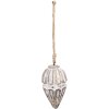Clayre & Eef 6H2281 Adorno Decoración Ø 6x11 cm Colgante Beige - Marrón
