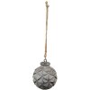 Clayre & Eef 6H2291 Decoración Bola Ø 8x8 cm Gris - Marrón Colgante