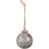 Clayre & Eef 6H2295 Decoración Bola Ø 7x8 cm Gris - Marrón Colgante
