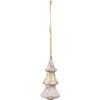 Clayre & Eef 6H2296 Decoración Árbol de Navidad Ø 6x13 cm Colgante color oro
