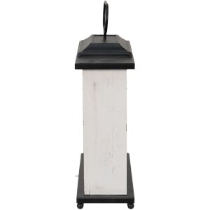 Clayre & Eef 6KL0768 Reloj de sobremesa 36x10x32 cm - 1xAA Negro - Blanco