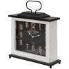 Clayre & Eef 6KL0768 Reloj de sobremesa 36x10x32 cm - 1xAA Negro - Blanco